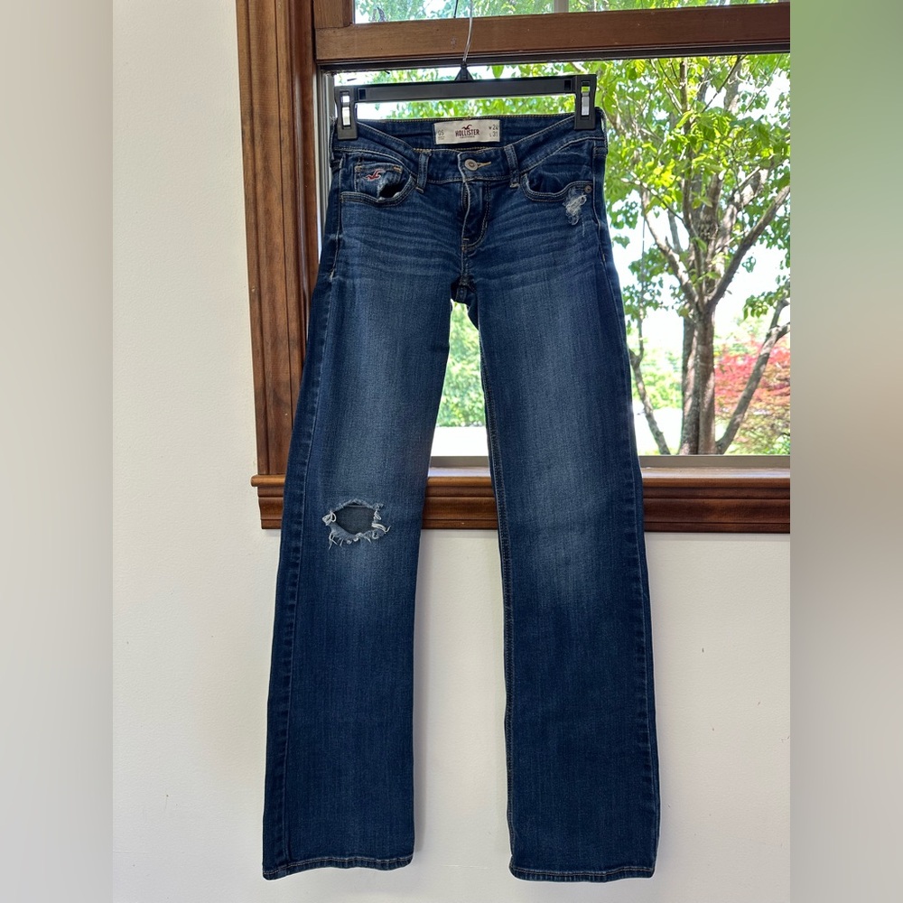 Hollister Dark Blue Boot Cut Jeans - Picture 1 of 4